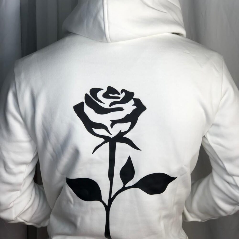 Nineteen Twentyfour Clothing Black Rose Hoodie